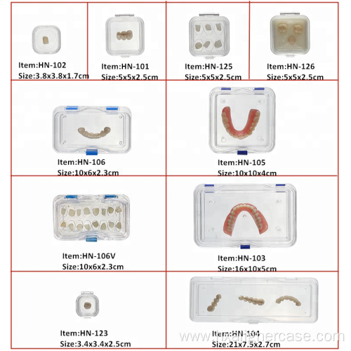 Plastic dental box/dental crown box/denture box